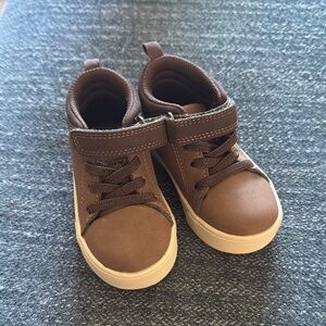 OshKosh B'gosh Brown Baby High-Top Sneakers with Rubber Sole